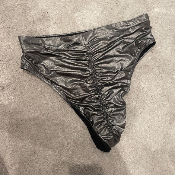 Nikki Beach Noire Metallic One-Shoulder Bikini Set - Picture 10 of 10